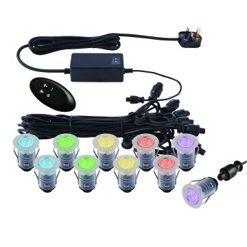 Endon IKONPRO 59136 Входна лампа 10x0.75W/SMD 5050 RGB IP67