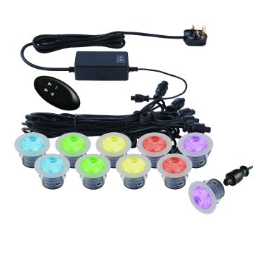 Endon IKONPRO 59138 Входна лампа 10x1.5W/SMD 5050 RGB IP67
