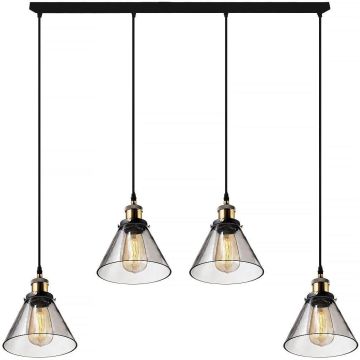 Altavola Design NEW YORK LOFT LA034/CL4_smoky Висяща лампа 4x40W/E27 IP20