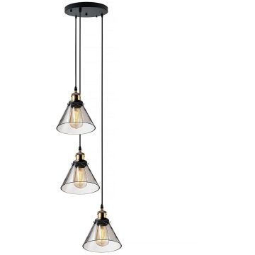Altavola Design NEW YORK LOFT LA034/CO3_smoky Висяща лампа 3x40W/E27 IP20