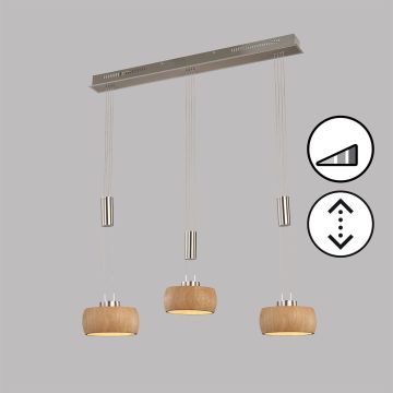 Fischer&Honsel SHINE-WOOD 61073 Висяща лампа 3x9W/LED 2700K 2900 lm IP20