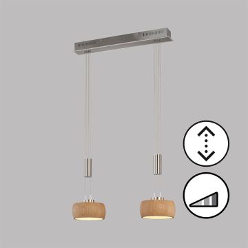 Fischer&Honsel SHINE-WOOD 61074 Висяща лампа 2x9W/LED 2700K 1900 lm IP20