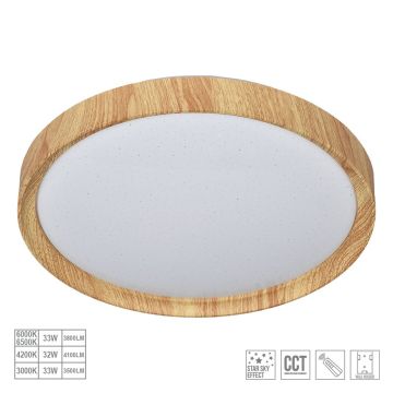 Prezent WOODEN 71330 Таванен светилник 1x33W/LED 2050lm IP20
