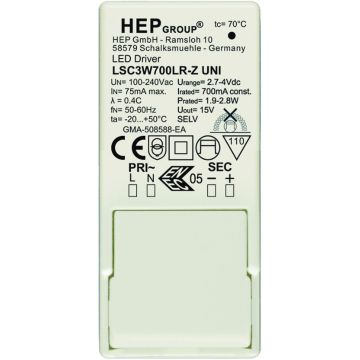 Astro Lighting LED DRIVER 6008093 Захранване IP20