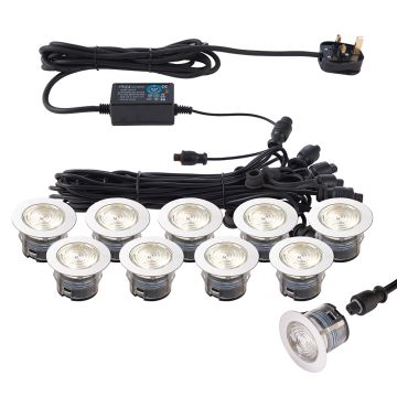 Endon IKONPRO CCT 73349 Входна лампа 10x0,75W/LED 3000K/4000K 410LM IP67