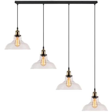 Altavola Design NEW YORK LOFT LA040/CL4_clear Висяща лампа 4x40W/E27 IP20