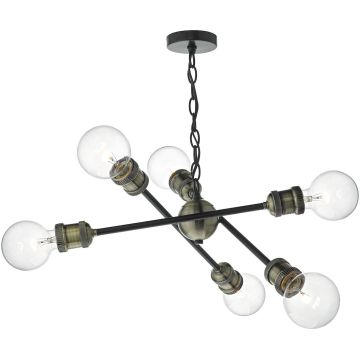 Dar Lighting BRIGADE BRI0654 Висяща лампа 6x60W/E27 IP20