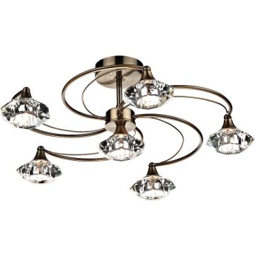 Dar Lighting LUTHER LUT0675 Таванна лампа 6x40W/G9
