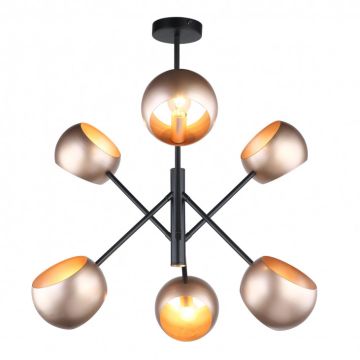 Italux CAVAZZA MDM-3690/6 BK+GD Люстра 6x40W/E14