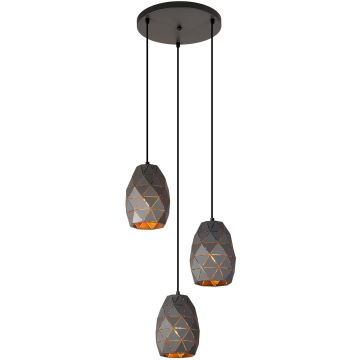 Italux HARLEY MDM-3480/3A GR+GD Висяща лампа 3x40W/E27 IP20