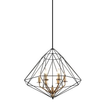 Italux MARESMO PEN-6369-6-BKBR Висяща лампа 6x40W/E14