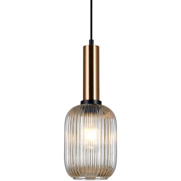 Italux ANTIOLA PND-5588-1M-BRO+AMB Висяща лампа 1x40W/E27 IP20