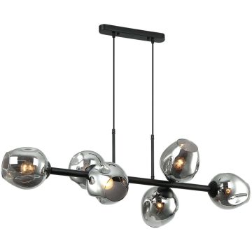 Italux BORGO PND-30843-6 BK+SG Висяща лампа 6x40W/E27 IP20