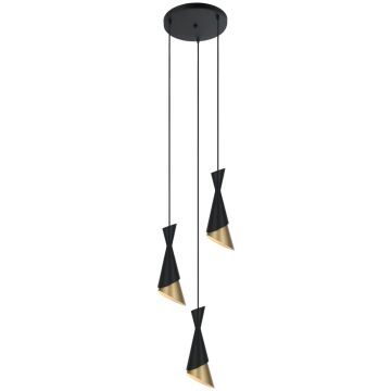 Italux MALIA PND-85949-3 BK+GD Висяща лампа 3x40W/E27 IP20