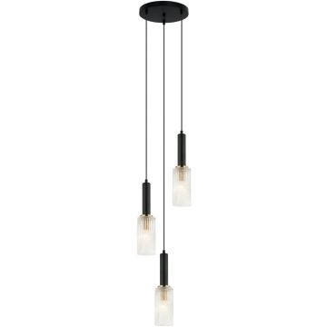 Italux PEROLA PND-43309-3 BK+BR Висяща лампа 3x40W/E14 IP20