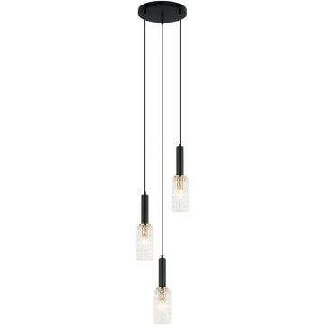 Italux PEROLA PND-43363-3 BK+BR Висяща лампа 3x40W/E14 IP20