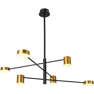 Italux REMDAL PND-16374-6 BK+GD Люстра 6x30W/LED 3000K 847LM IP20