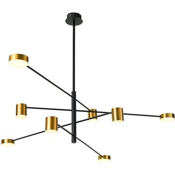 Italux REMDAL PND-16374-8 BK+GD Люстра 8x35,5W/LED 3000K 653LM IP20