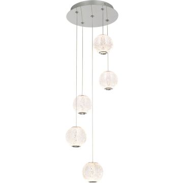 Italux ROSARIO PND-12220121-5A-CR Висяща лампа 5x21W/LED 3200K 1400LM IP20