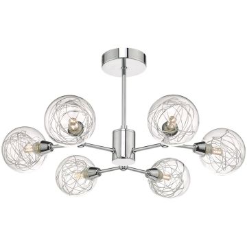 Dar Lighting TYKA TYK6450 Таванна лампа 6x40W/G9