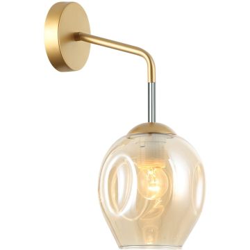 Italux BORGO WL-30843-1 GD+AMB Светильник за стена 1x40W/E27 IP20