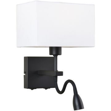 Italux NORTE WL-1122-2-BL-BM-RC-WH Светильник за стена 2x60W, 3W/E27, LED 3000K 350LM IP20