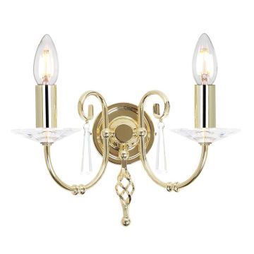 Elstead Lighting AEGEAN AG2-POL-BRASS Светильник за стена 2x60W/E14