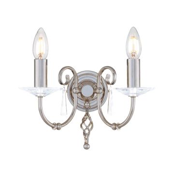 Elstead Lighting AEGEAN AG2-POL-NICKEL Светильник за стена 2x60W/E14