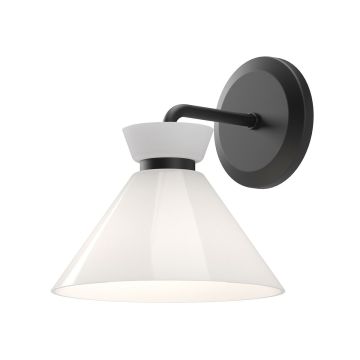Elstead Lighting Halston ALM-HALSTON-1WB-BK Светильник за стена 1x40W/E14 IP20