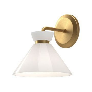 Elstead Lighting Halston ALM-HALSTON-1WB-GD Светильник за стена 1x40W/E14 IP20