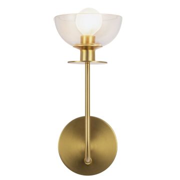 Elstead Lighting Sylvia ALM-SYLVIA-1WB-BG-CL Светильник за стена 1x40W/E14 IP20