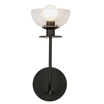 Elstead Lighting Sylvia ALM-SYLVIA-1WB-BK-CL Светильник за стена 1x40W/E14 IP20