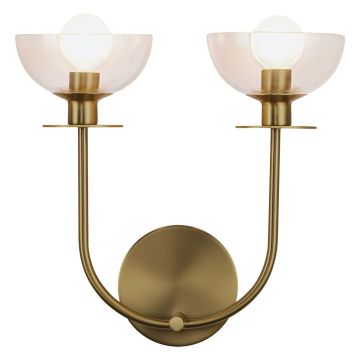 Elstead Lighting Sylvia ALM-SYLVIA-2WB-BG-CL Светильник за стена 2x40W/E14 IP20