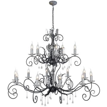 Elstead Lighting AMARILLI AML15-BLK-SILVER Люстра 15x60W/E14