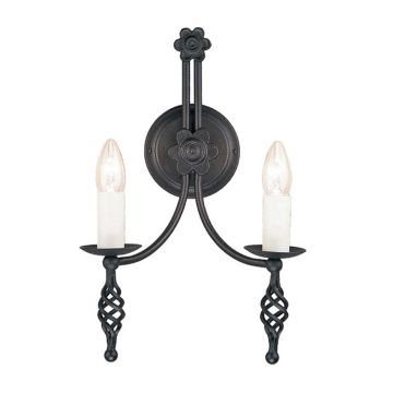 Elstead Lighting BELFRY BY2-BLACK Светильник за стена 2x60W/E14