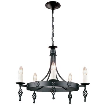 Elstead Lighting BELFRY BY5-BLACK Люстра 5x60W/E14