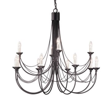 Elstead Lighting CARISBROOKE CB12-BLACK Люстра 12x60W/E14