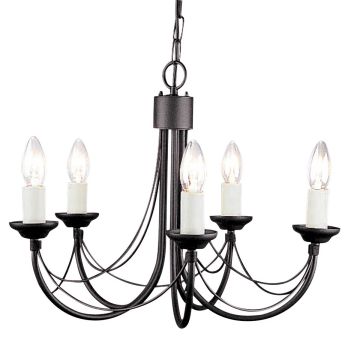 Elstead Lighting CARISBROOKE CB5-BLACK Люстра 5x60W/E14