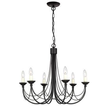 Elstead Lighting CARISBROOKE CB6-BLACK Люстра 6x60W/E14