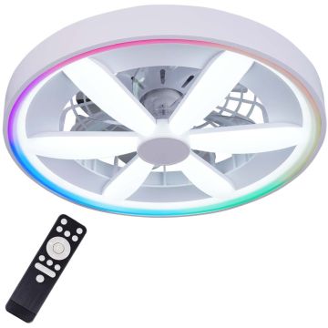 Polux MALAWI 343222 Вентилатор 3000K-4000K-6500K +- RGB MAGIC 5300lm ip20