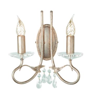 Elstead Lighting CHRISTINA CRT2-SILVER-GOLD Светильник за стена 2x60W/E14
