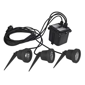 Novolux FOCUS 113B-G23X1B-02 Градински фар 3x50W/GU5,3/MR16 IP68