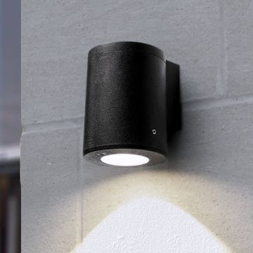 Fumagalli Franca FMG-FRANCA90-BLK Светильник за стена 1x6W/GU10 4000K-2700K 366lm IP55