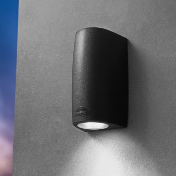 Fumagalli Marta FMG-MARTA90-BLK Светильник за стена 1x6W/GU10 4000K-2700K 366lm IP55