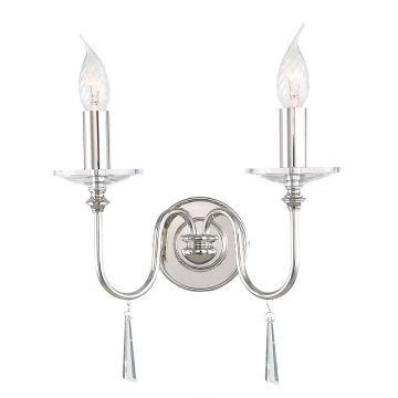 Elstead Lighting FINSBURY PARK FP2-POL-NICKEL Светильник за стена 2x60W/E14