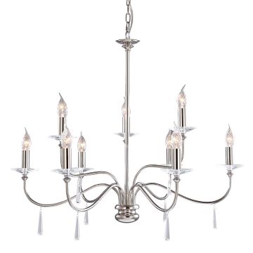 Elstead Lighting FINSBURY PARK FP9-POL-NICKEL Люстра 9x60W/E14