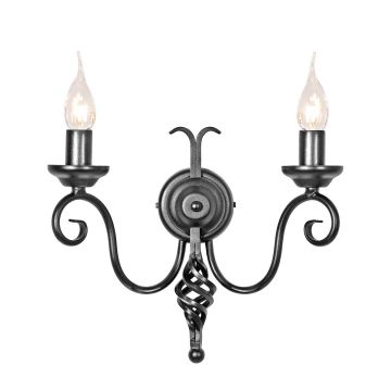 Elstead Lighting HARLECH HR2A-BLACK Светильник за стена 2x60W/E14