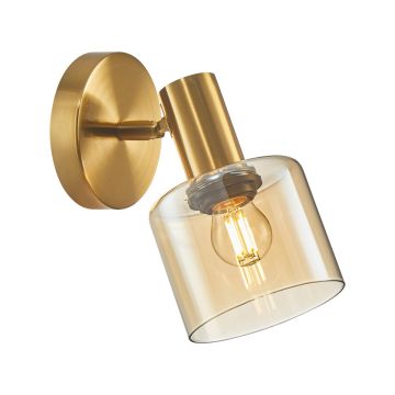 Italux SANTIA WL-65342-1 BRO+AMBER Светильник за стена 1x40W/E27 IP20