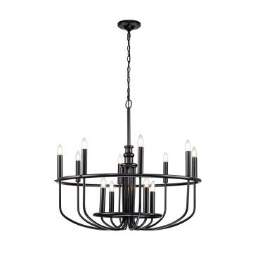 Kichler Capitol Hill KL-CAPITOL-HILL12-BLK Люстра 12x40 W/E14