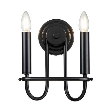 Kichler Capitol Hill KL-CAPITOL-HILL2-BLK Светильник за стена 2x40 W/E14
